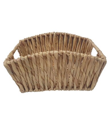 11 x 8 Natural Water Hyacinth Woven Basket by Place   Time
