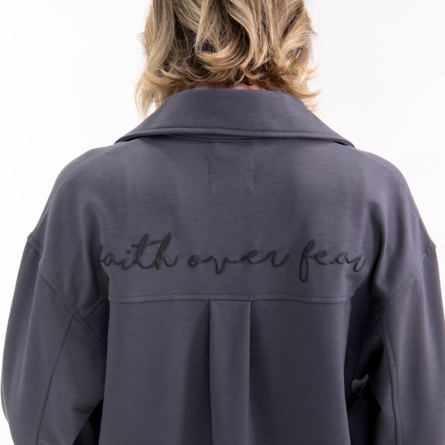 Faith Over Fear French Terry Shacket