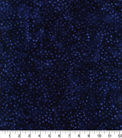 Blue Scattered Dots Batik Cotton Fabric