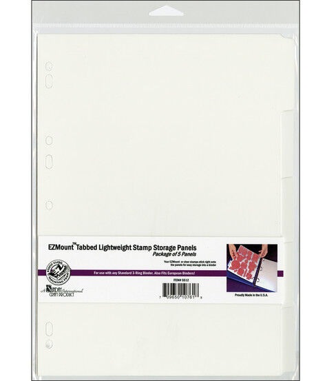 Crafter s Companion 8 x 12 Tabbed Lightweight Stamp Storage Panels 5pk