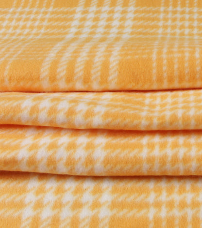 Mustard Plaid Blizzard Fleece Fabric
