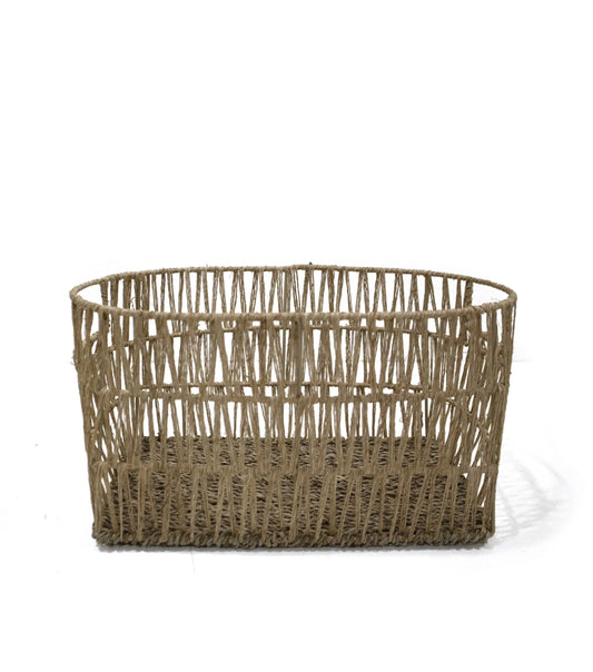 14 x 10 Bamboo Open Weave Basket by Place   Time