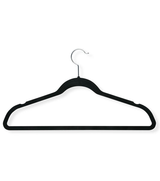 Honey Can Do 18 x 9.5 Black Velvet Non Slip Suit Hangers 20pk