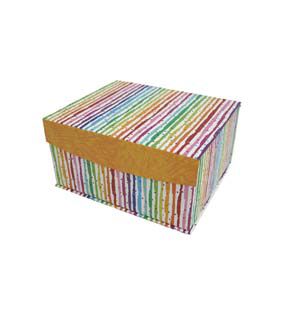 12 Multicolor Stripes Flip Top Box by Place   Time