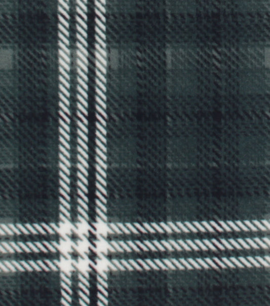 Green Sweater Plaid Anti Pill Fleece Fabric