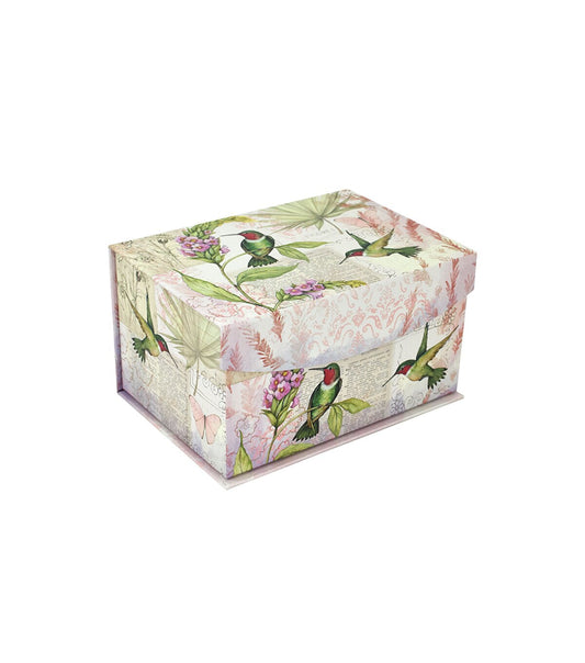 8 Pink Hummingbirds Fliptop Box by Place   Time