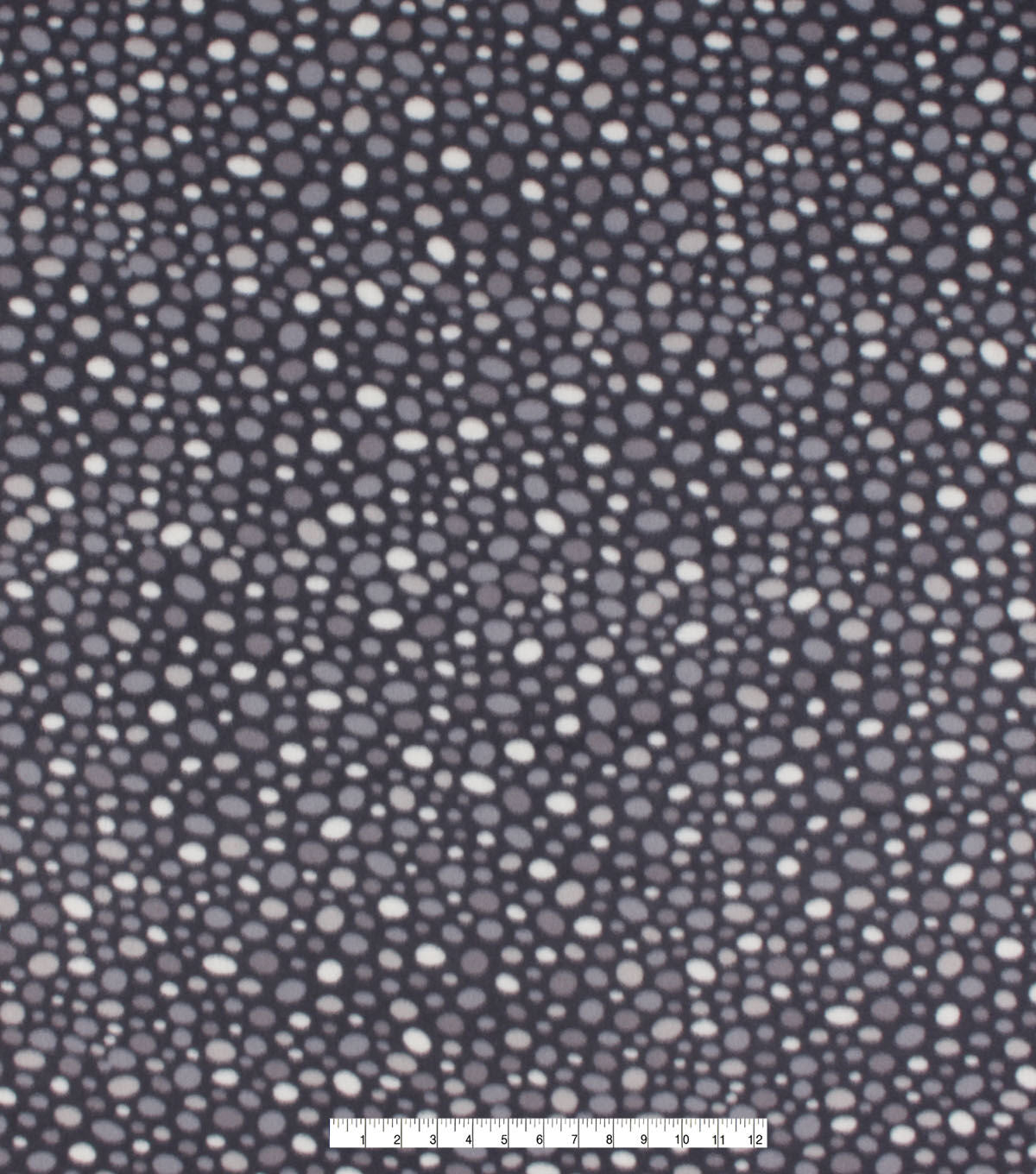 Black White Dots Blizzard Fleece Fabric