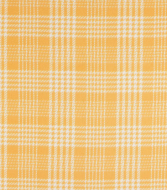Mustard Plaid Blizzard Fleece Fabric