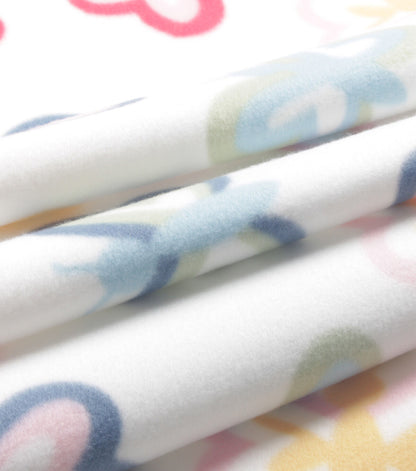 Butterflies on White Blizzard Fleece Fabric