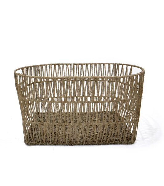16.5 x 12 Bamboo Open Weave Basket by Place   Time