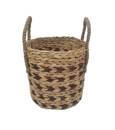 10 Water Hyacinth Woven Basket With Handles by Place   Time