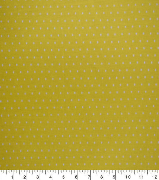 Aspirin Dots on Dandelion Quilt Cotton Fabric by Quilter s Showcase