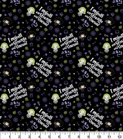 Beetlejuice Strange   Unusual Cotton Fabric