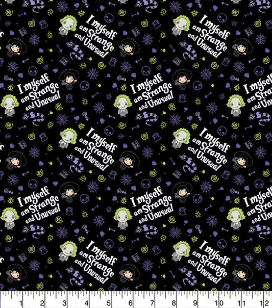 Beetlejuice Strange   Unusual Cotton Fabric