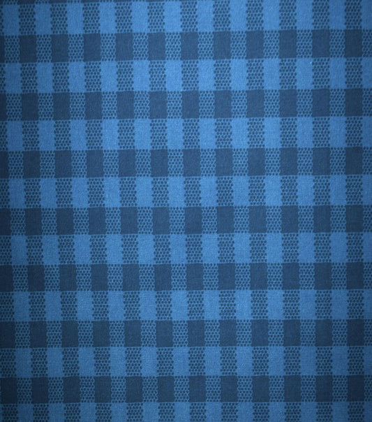 Blue Gingham Checks Quilt Cotton Fabric by Quilter s Showcase