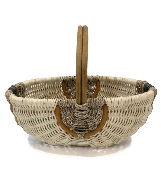 16 x 10 Seagrass   Rattan Basket With Handle by Place   Time