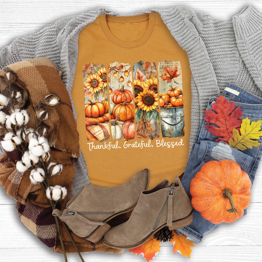 Thankful Grateful Blessed Tee