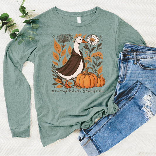 Pumpkin Season Goose Long Sleeve