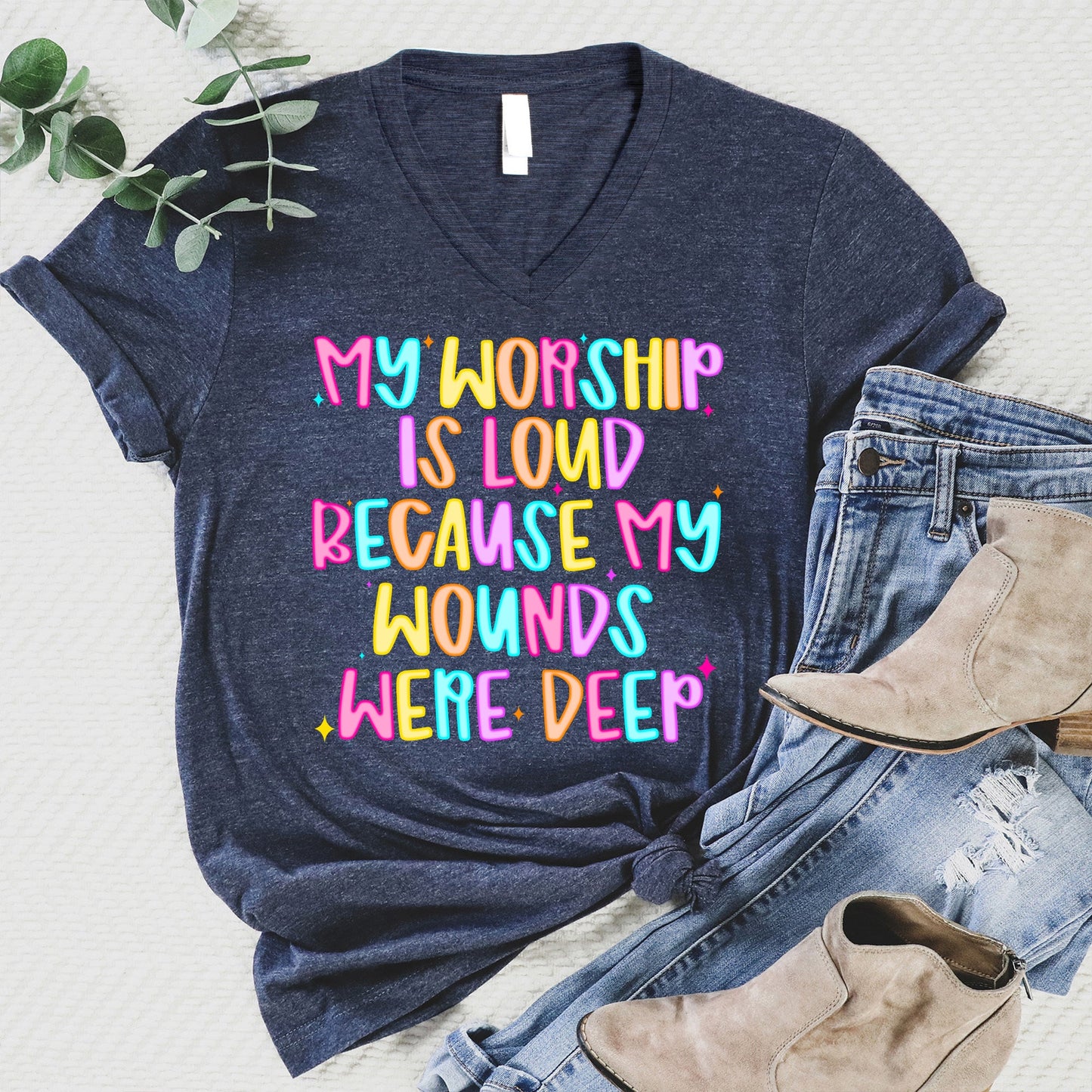 My Worship is Loud V-Neck