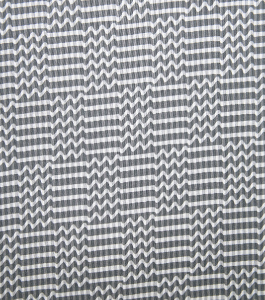 Black Wavy Checks Quilt Cotton Fabric by Keepsake Calico