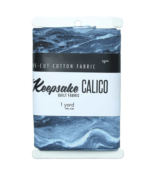 1yd Precut Blue Wave Flow Quilt Cotton Fabric by Keepsake Calico