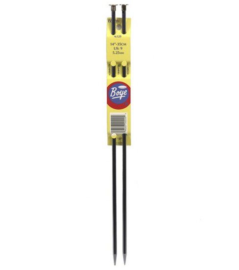 Boye 14 Size 9 Single Point Aluminum Knitting Needle Set