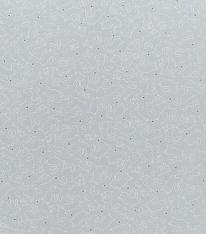 Bunny White Easter Cotton Fabric