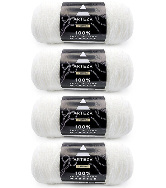 Arteza Premium 359yds Worsted Acrylic Yarn 4 Bundle