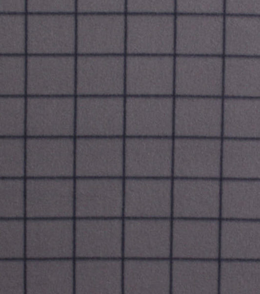 Fashion Gray Grid Blizzard Fleece Fabric