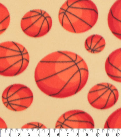 Basketball Blizzard Fleece Fabric