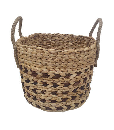 14 Water Hyacinth Woven Basket With Handles by Place   Time