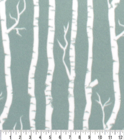 Birch Blizzard Prints Fleece Fabric