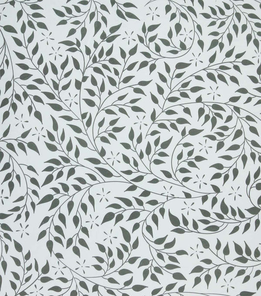 Leafy Vines on White Soft   Minky Fleece Fabric