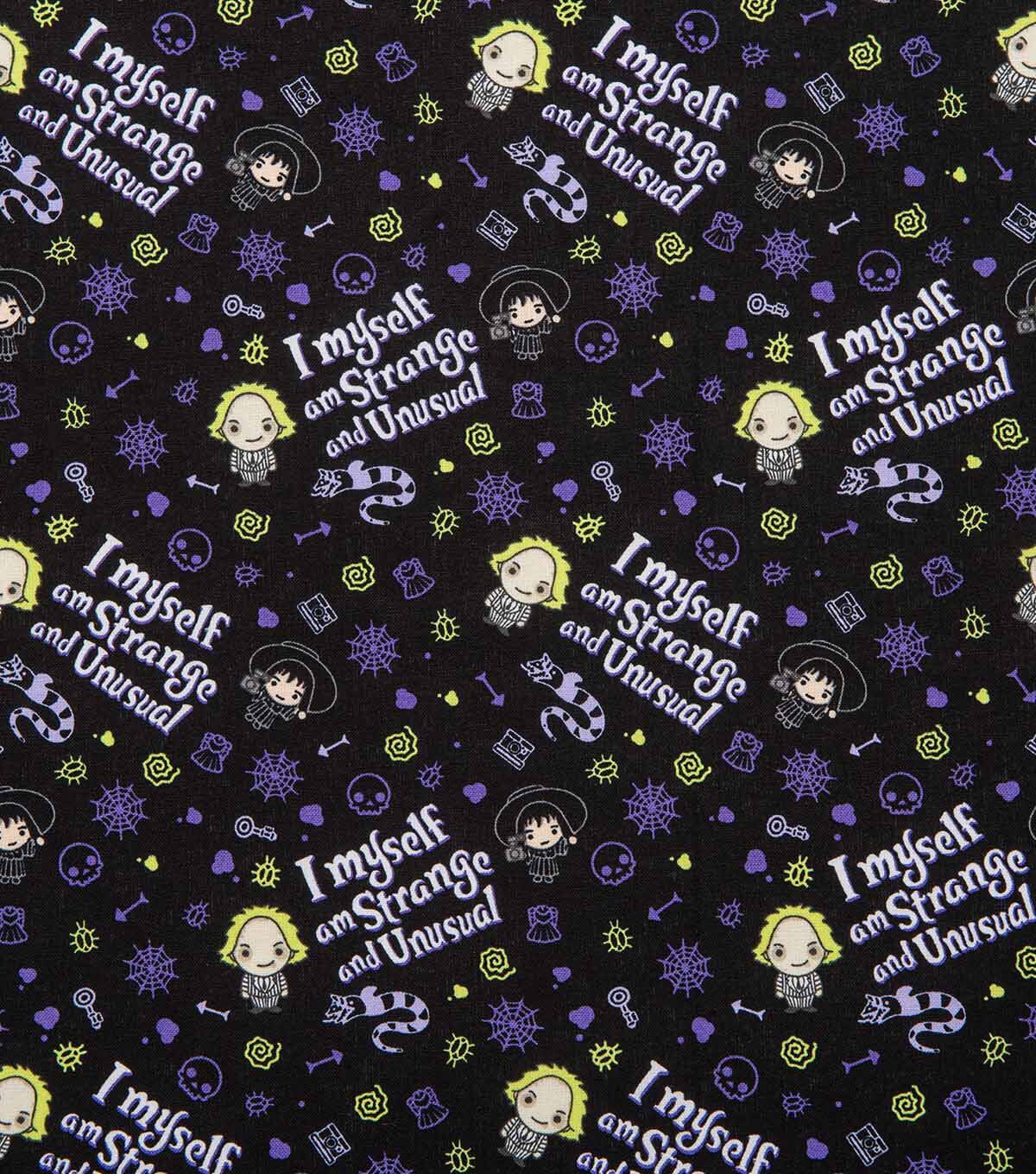 Beetlejuice Strange   Unusual Cotton Fabric
