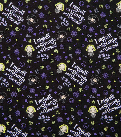 Beetlejuice Strange   Unusual Cotton Fabric