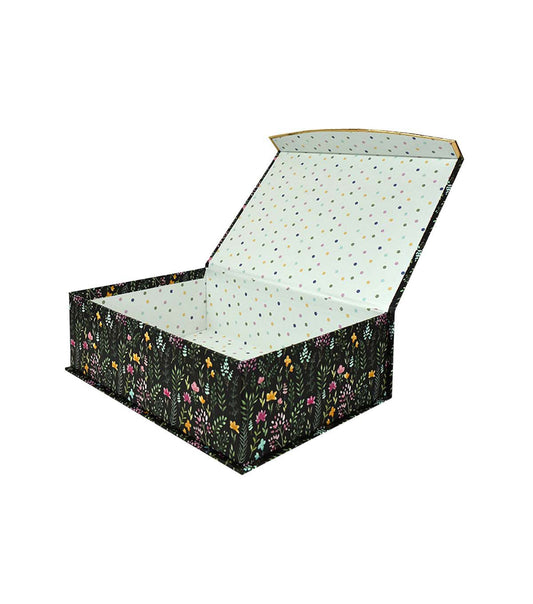 12 Ditzy Floral Green Flip Top Box by Place   Time