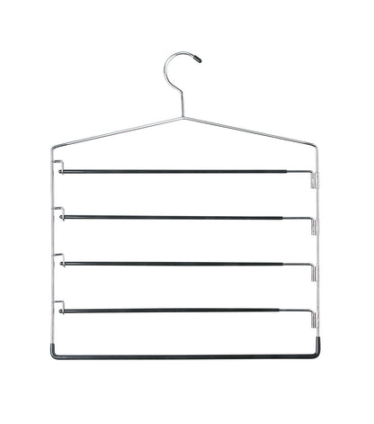 Honey Can Do 15 x 12 Chrome 5 Tier Swing Arm Pant Hangers 2pk