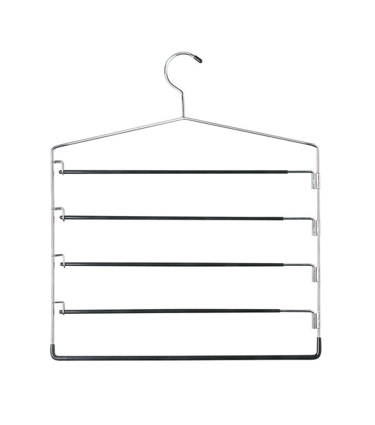 Honey Can Do 15 x 12 Chrome 5 Tier Swing Arm Pant Hangers 2pk