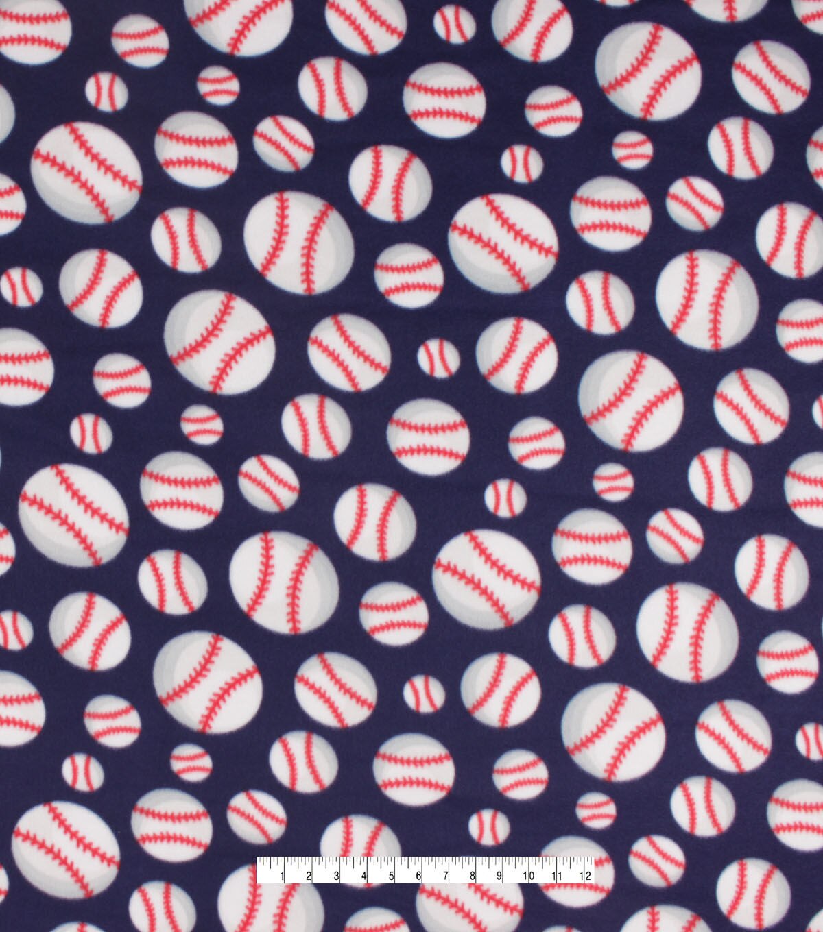 Baseball Blizzard Fleece Fabric