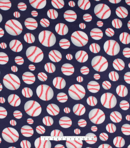 Baseball Blizzard Fleece Fabric