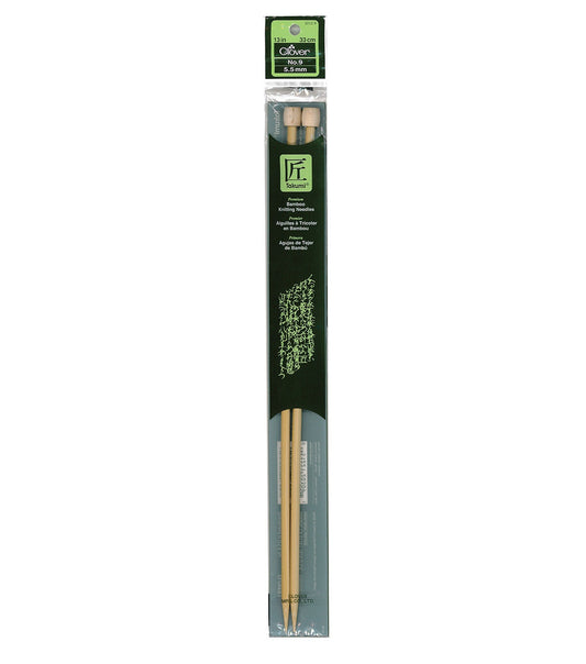 Clover 13 Bamboo Size 9 Single Point Knitting Needle Set
