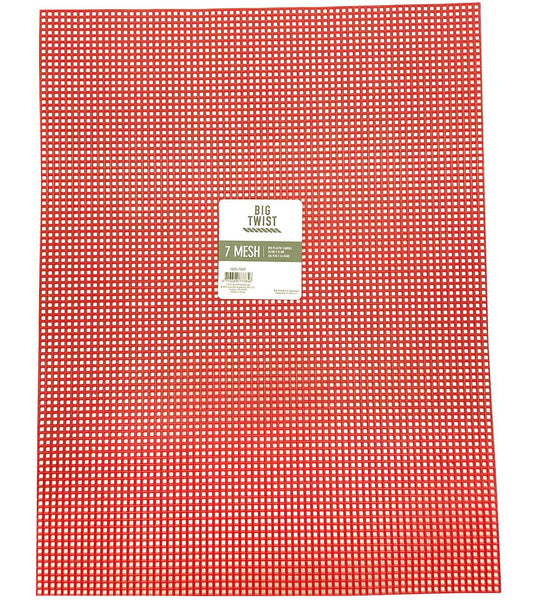 10.5 x 13.5 Red 7 Plastic Mesh Embroidery Canvas by Big Twist