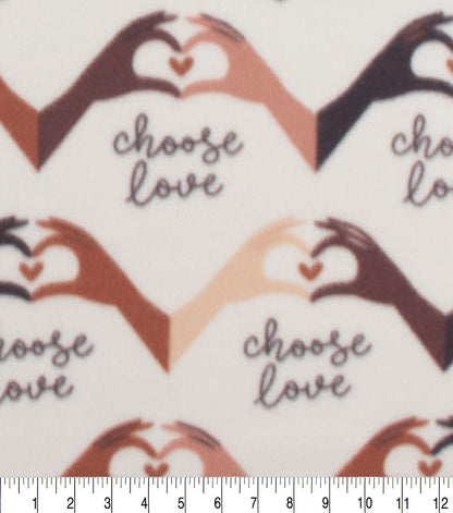 Choose Love Blizzard Fleece Fabric