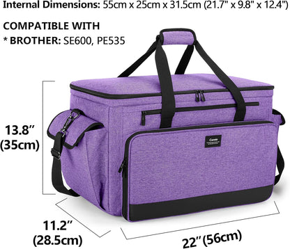 CURMIO Sewing and Embroidery Machine Carrying Case Universal Tote Bag