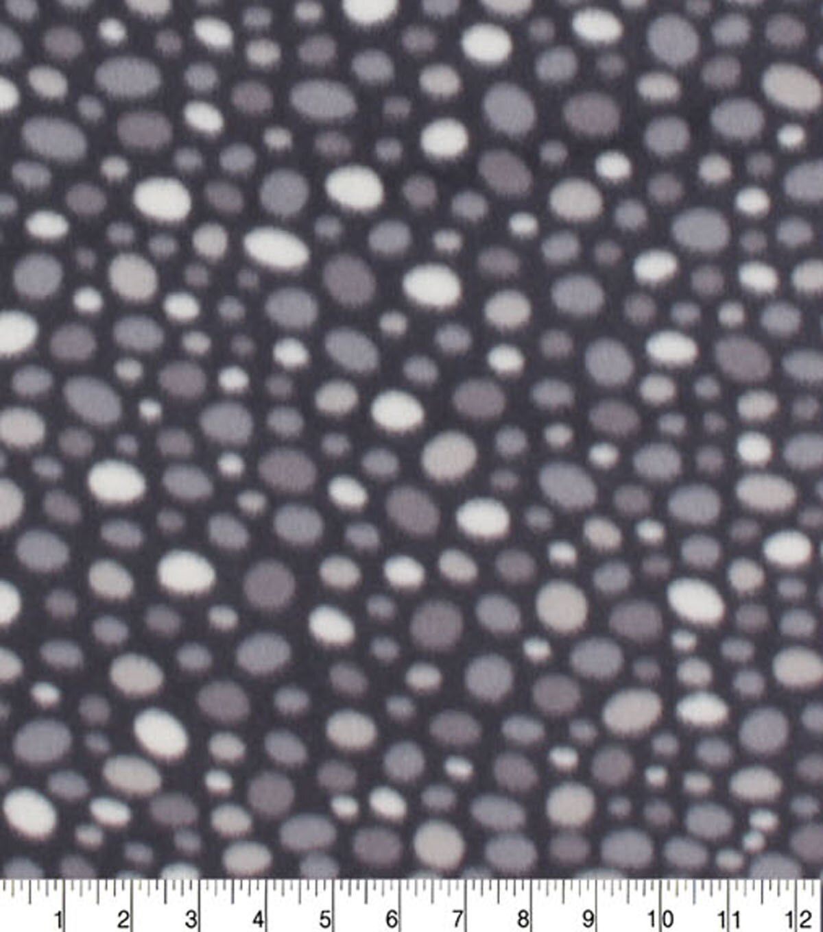 Black White Dots Blizzard Fleece Fabric