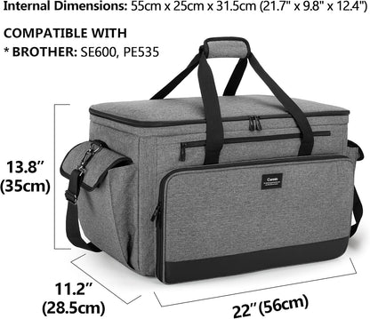 CURMIO Sewing and Embroidery Machine Carrying Case Universal Tote Bag
