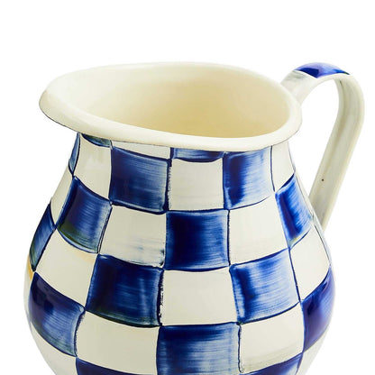 MacKenzie-Childs Royal Check Enamel Pitcher (2.84 liters)