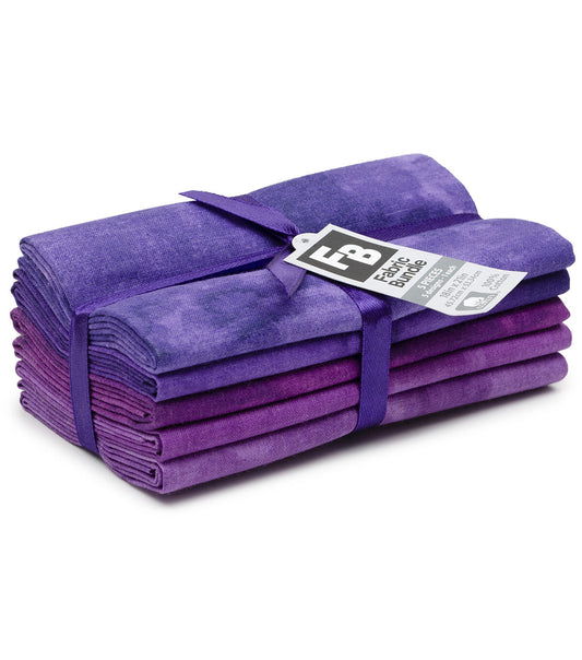 18 x 21 Purple Textured Cotton Fabric Quarters 5ct by Keepsake Calico