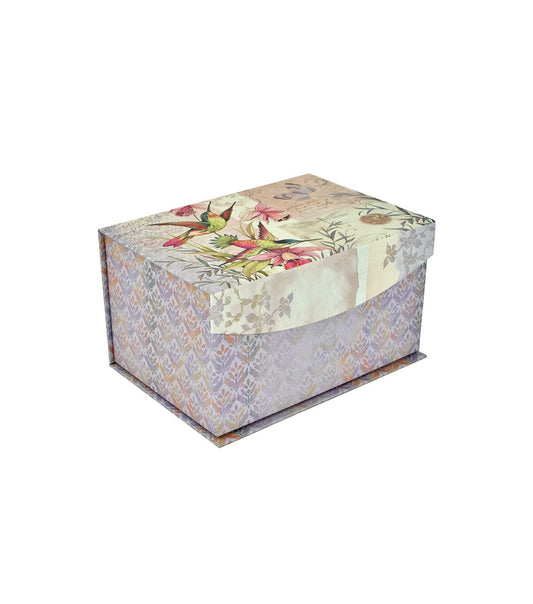 8 Purple Hummingbirds Fliptop Box by Place   Time