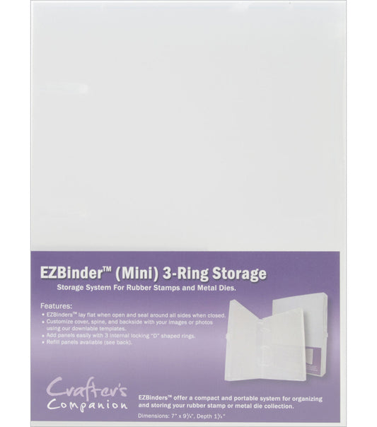 Crafter s Companion 7 x 9 Clear 3 Ring Enclosed Binder